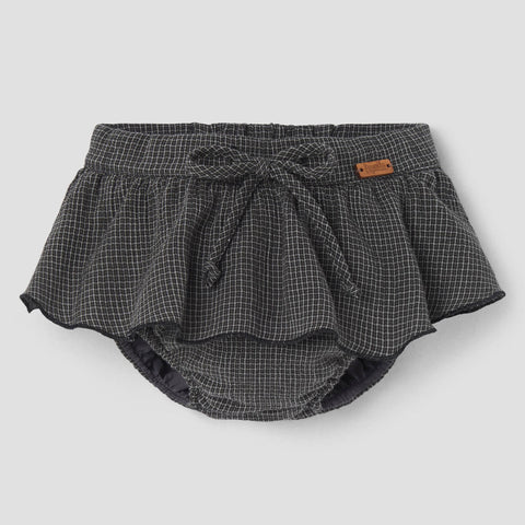 Popelin bloomer black gingham with skirt || 27.4