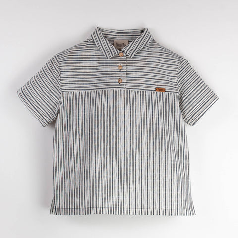 Popelin Embroidered Striped Contrasting Shirt