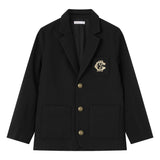 Coco Blanc Woven Blazer Black