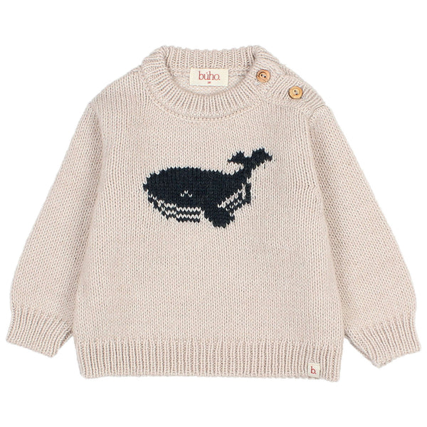 Buho BB Whale Jumper Natural by Búho Barcelona