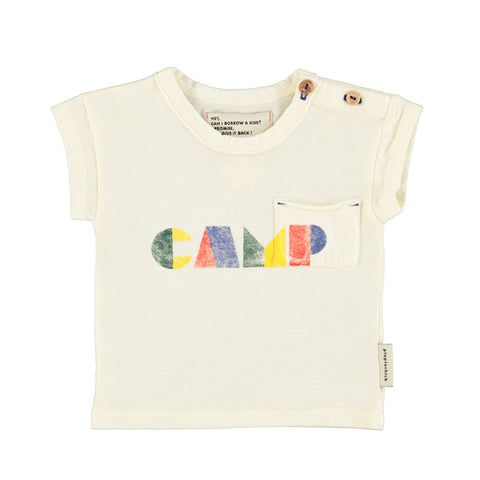 Piupiuchick T'Shirt | Ecru W/ Multicolor "Camp" Print