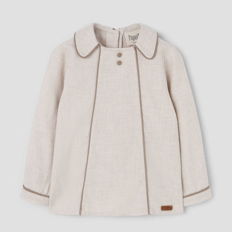 Popelin top sand panelled
