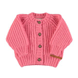 Piupiuchick Knitted Baby Cardigan | Pink