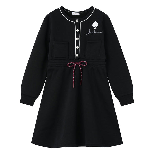 Coco Blanc Sweatshirt Dress Black