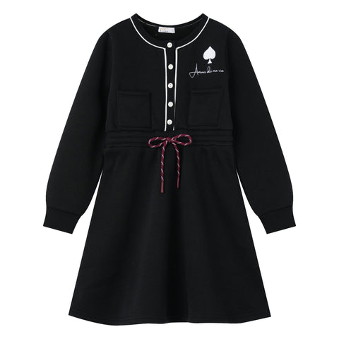 Coco Blanc Sweatshirt Dress Black