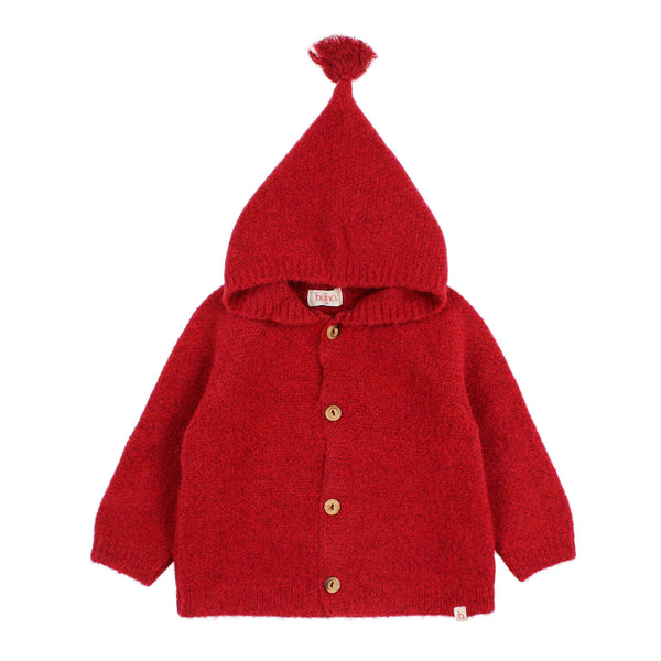 Buho BB Hood Cardigan Cherry by Búho Barcelona