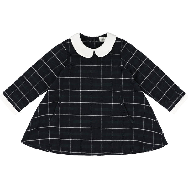 Morley Zante Girls Dress With White Collar Bleu
