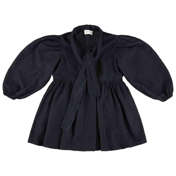 Morley Zas Long Girls Dress With Bow Bleu