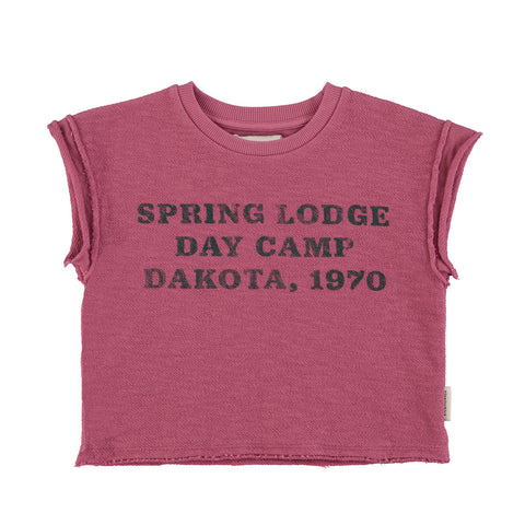 Piupiuchick T'Shirt | Aubergine W/ "Spring Lodge" Print