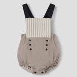 Popelin Taupe Dungarees With Straps ||7.2