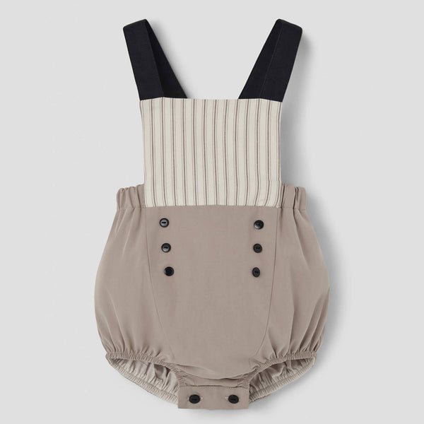Popelin Taupe Dungarees With Straps ||7.2