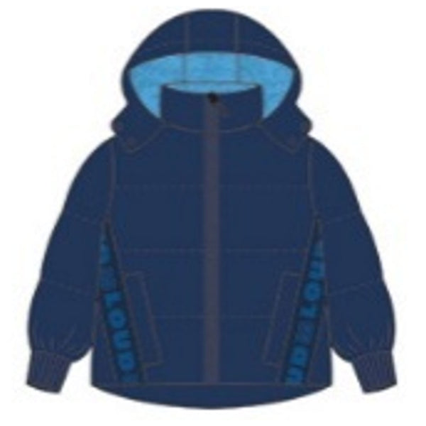 Loud Apparel Outerwear Jacket Regular Fit  Hooded, Loud Eyes Tape Detail Black