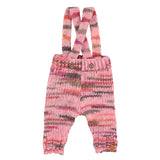 Piupiuchick Knitted Baby Trousers W/ Straps | Multicolor Pink