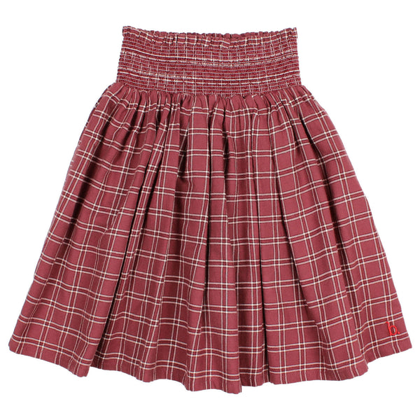 Buho Tartan Skirt Pomegranate