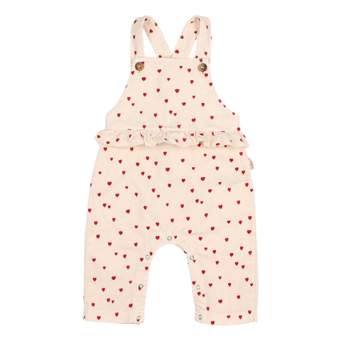 Buho BB Mini Cuore Dungaree Cream Pink by Búho Barcelona