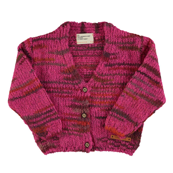 Piupiuchick Knitted Cardigan | Multicolor Fuschia