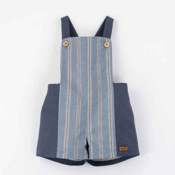 Popelin Blue Striped Combination Dungarees ||12.3