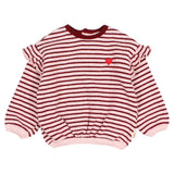 Buho BB Soft Stripes Girly Sweatshirt Pomegranate