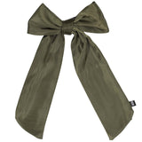 Knot Hairbands Satin Long Bow // Olive