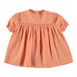 Tocoto Vintage Baby Dress With Lace Salmon