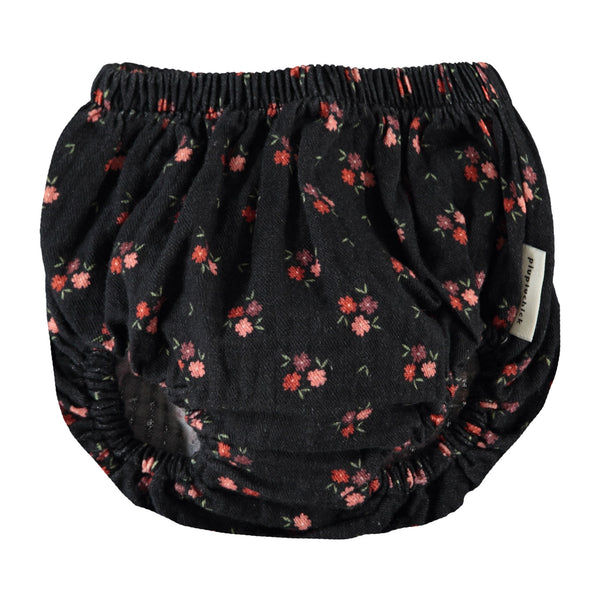 Piupiuchick Baby Shorties | Black W/ Flowers