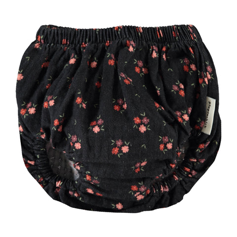 Piupiuchick Baby Shorties | Black W/ Flowers