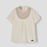 Popelin Sand Shirt With Pleat