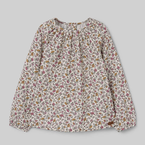 Popelin top mauve floral raglan sleeve || 16.3