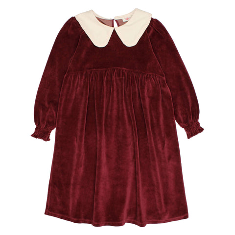Buho Velvet Dress Pomegranate