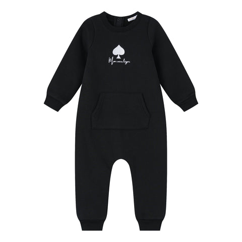 Coco Blanc French Terry Romper Black