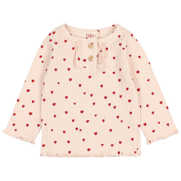 Buho BB Mini Cuore T-Shirt Cream Pink