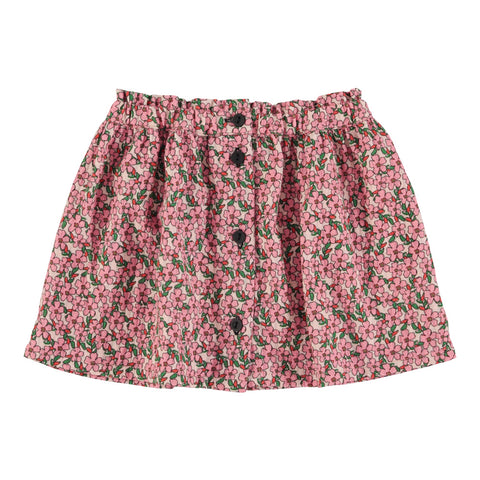 Piupiuchick Knee-Lenght Skirt | Pink Flowers