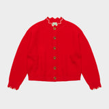 FUB Rib Cardigan Classic Red