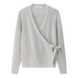 Coco Blanc Wrap Sweater Marled Grey