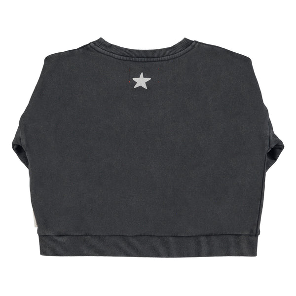 Piupiuchick Sweatshirt Faded Black Jimi Hendrix Print