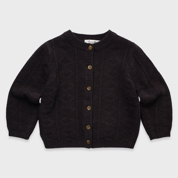 Louisiella Terrine Knit Cardigan Charcoal