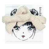 Knot Hairbands Knitted Mini Bow Set // Cream