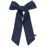 Knot Hairbands Woolly Bow Clip // Navy