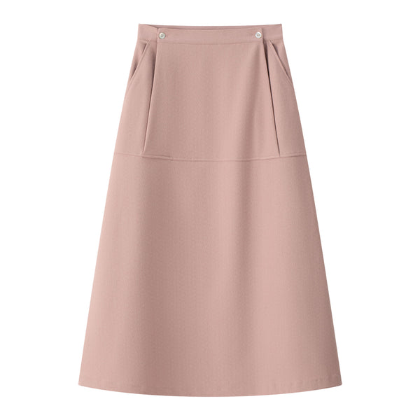 Coco Blanc Crepe Skirt Blush