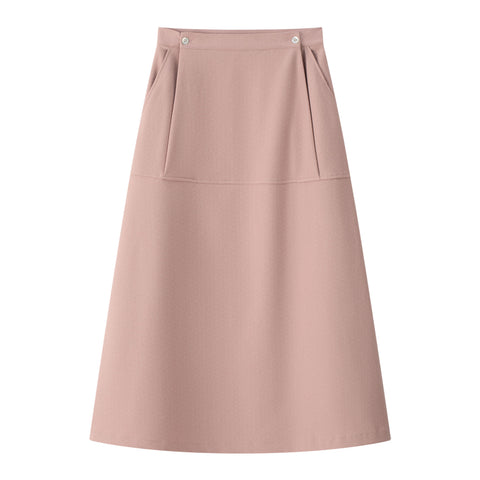 Coco Blanc Crepe Skirt Blush