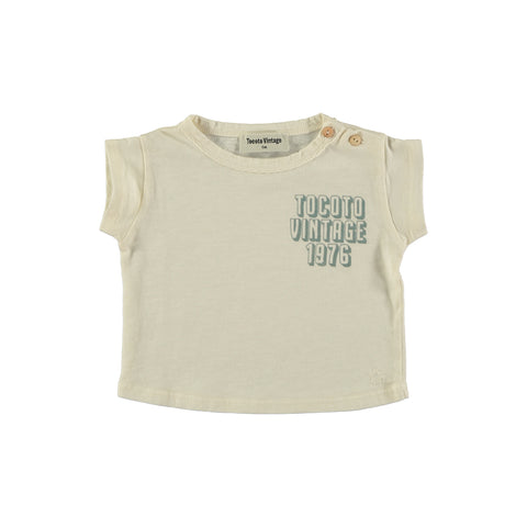 Tocoto Vintage 1976 Baby T-Shirt Off White