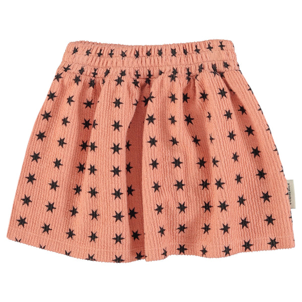 Piupiuchick Knee Lenght Skirt Pink Black Stars
