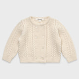 Louisiella Baby Obrine Knit Cardigan Ivory