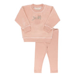 Ely’s & Co Velour Pocket Full of Flowers Collection - Pink - Lounge Set