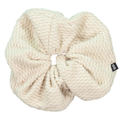 Knot Hairbands Knitted Scrunchie // Cream