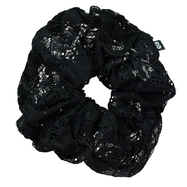 Knot Hairbands Lace Scrunchie // Black