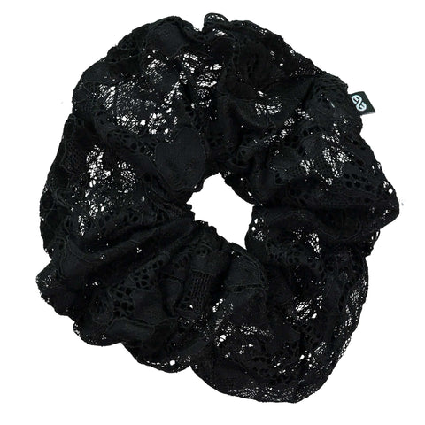 Knot Hairbands Lace Scrunchie // Black