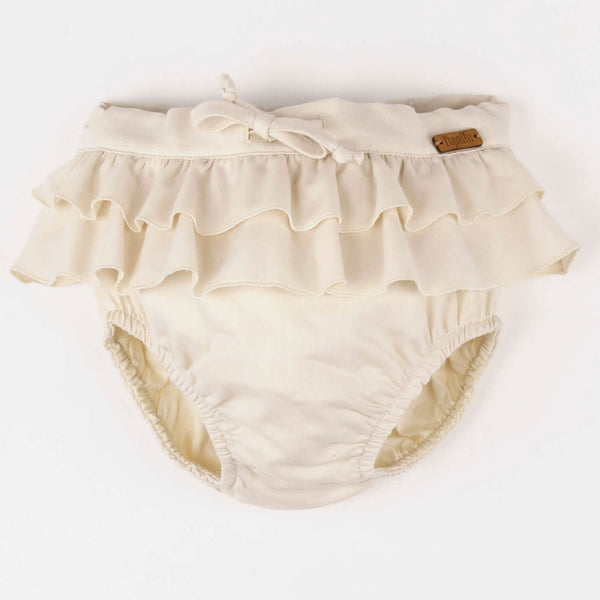 Popelin  Off-White Double Frill Culotte