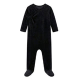 Coco Blanc Velour Footie Black