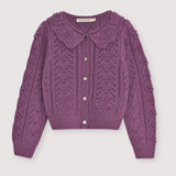 The New Society Lila Cardigan Grape Bliss